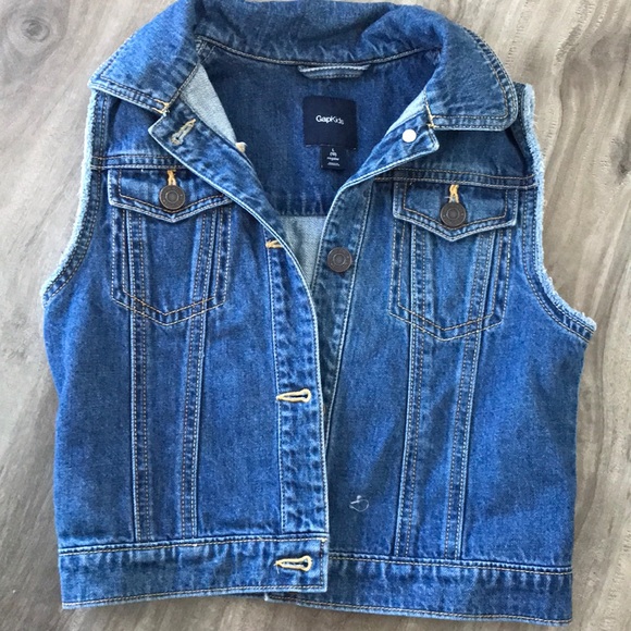 childrens sleeveless denim jacket